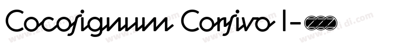 Cocosignum Corsivo I字体转换